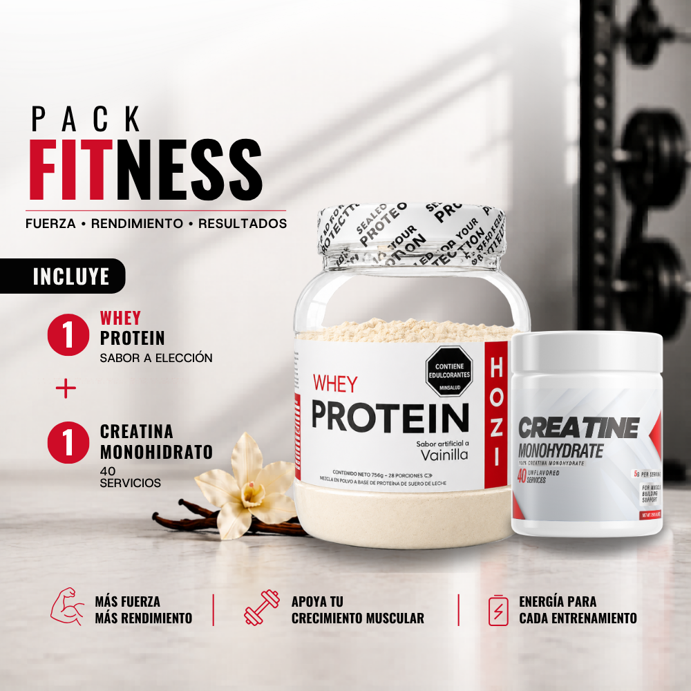 PACK FITNESS — Whey + Creatina